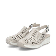 Rieker 48763-60 Ladies' Shoes-Cream