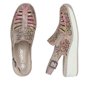 Rieker 48763-90 Ladies' Shoes-Beige Multi