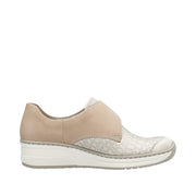 Rieker 487C0 Shoes-Beige Combo