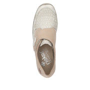 Rieker 487C0 Shoes-Beige Combo