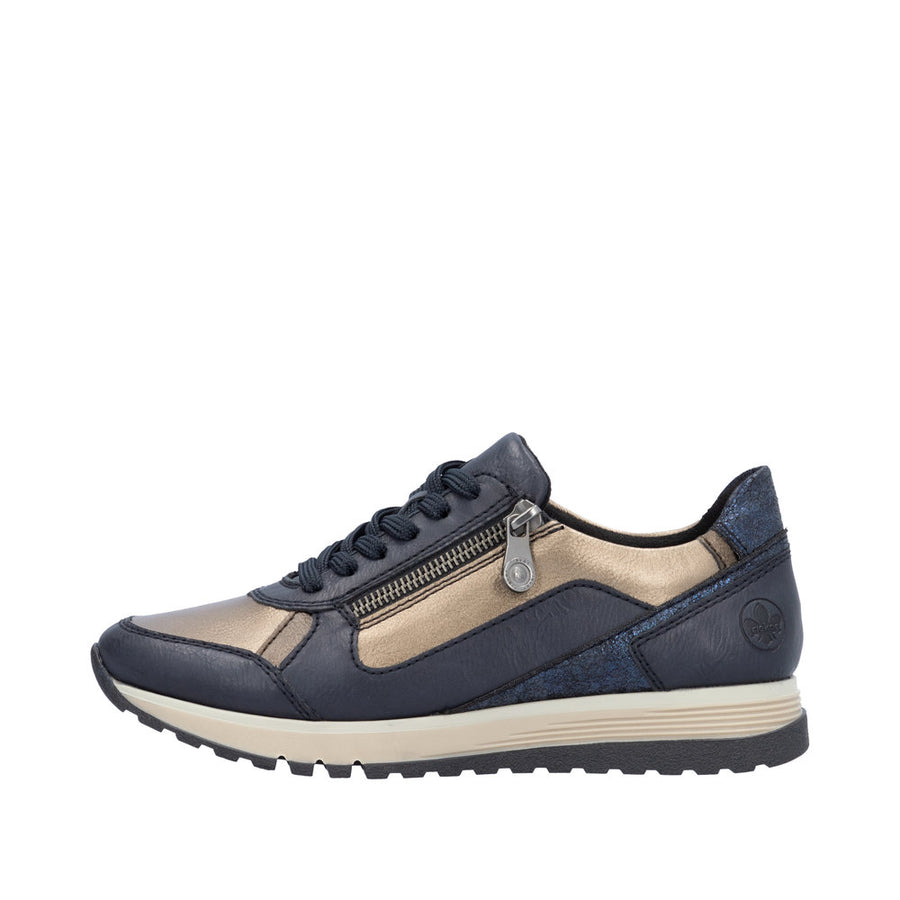 Rieker 49002 Ladies Sneaker-Navy Multi