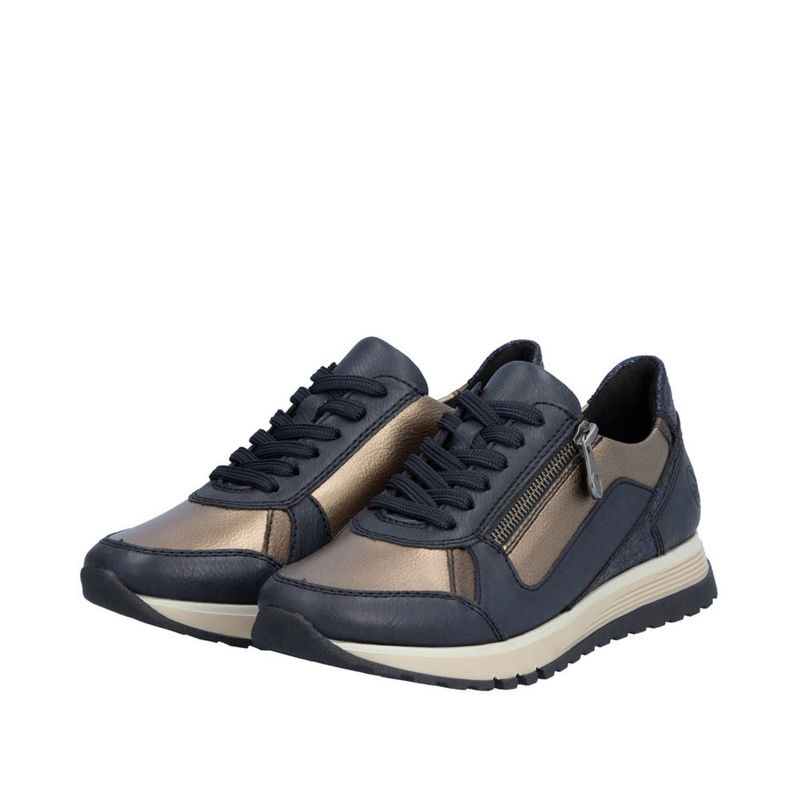 Rieker 49002 Ladies Sneaker-Navy Multi