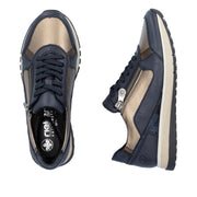 Rieker 49002 Ladies Sneaker-Navy Multi