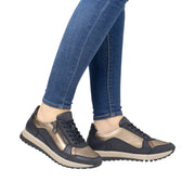 Rieker 49002 Ladies Sneaker-Navy Multi