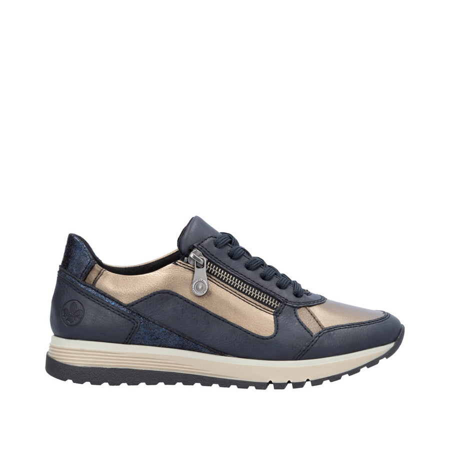 Rieker 49002 Ladies Sneaker-Navy Multi