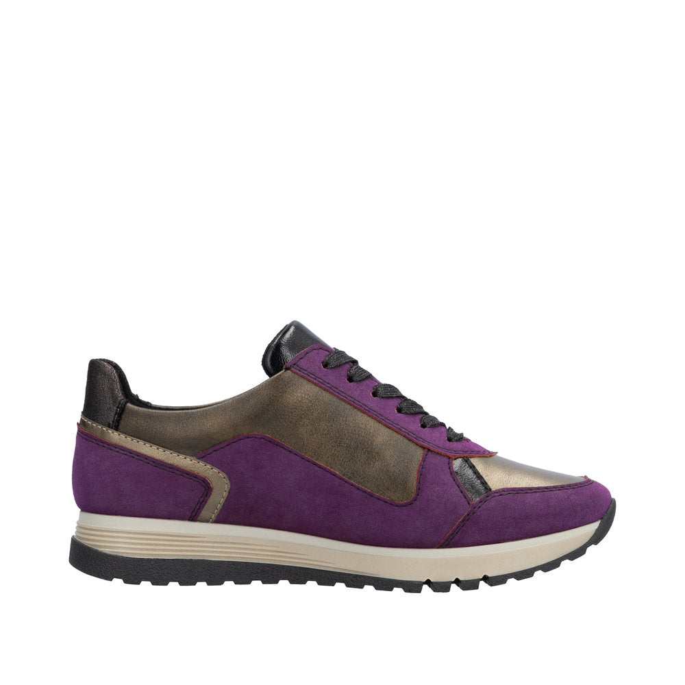 Rieker 49002 Ladies Sneaker-Purple Multi