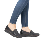 Rieker 53752 Ladies Shoe-Black