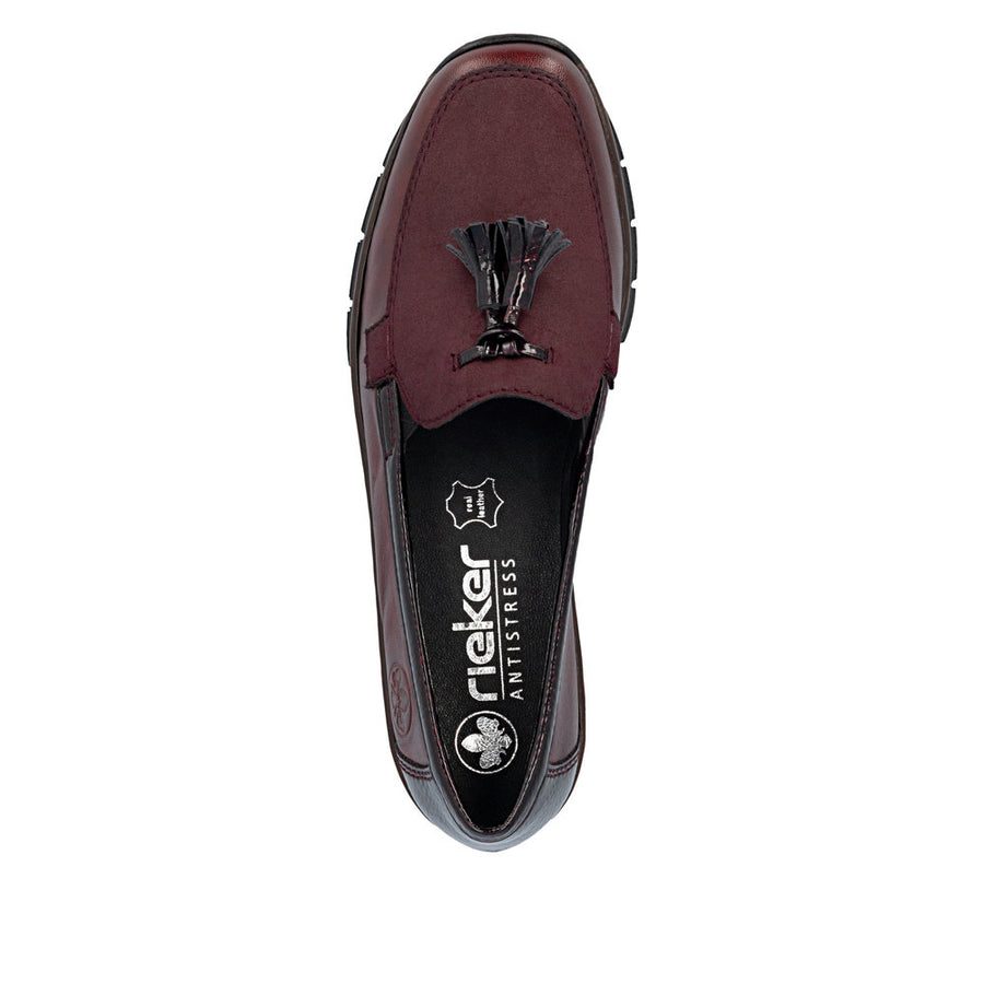 Rieker 53771-35 Ladies' Shoes-Bordo