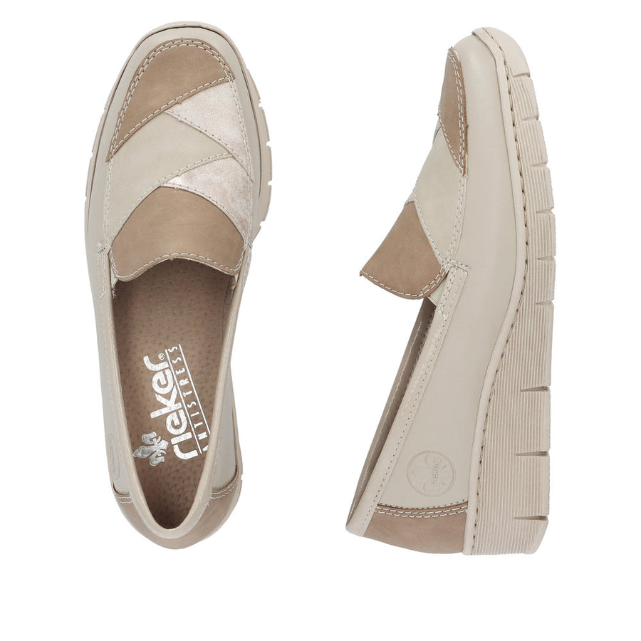 Rieker 53785 Shoes-Beige