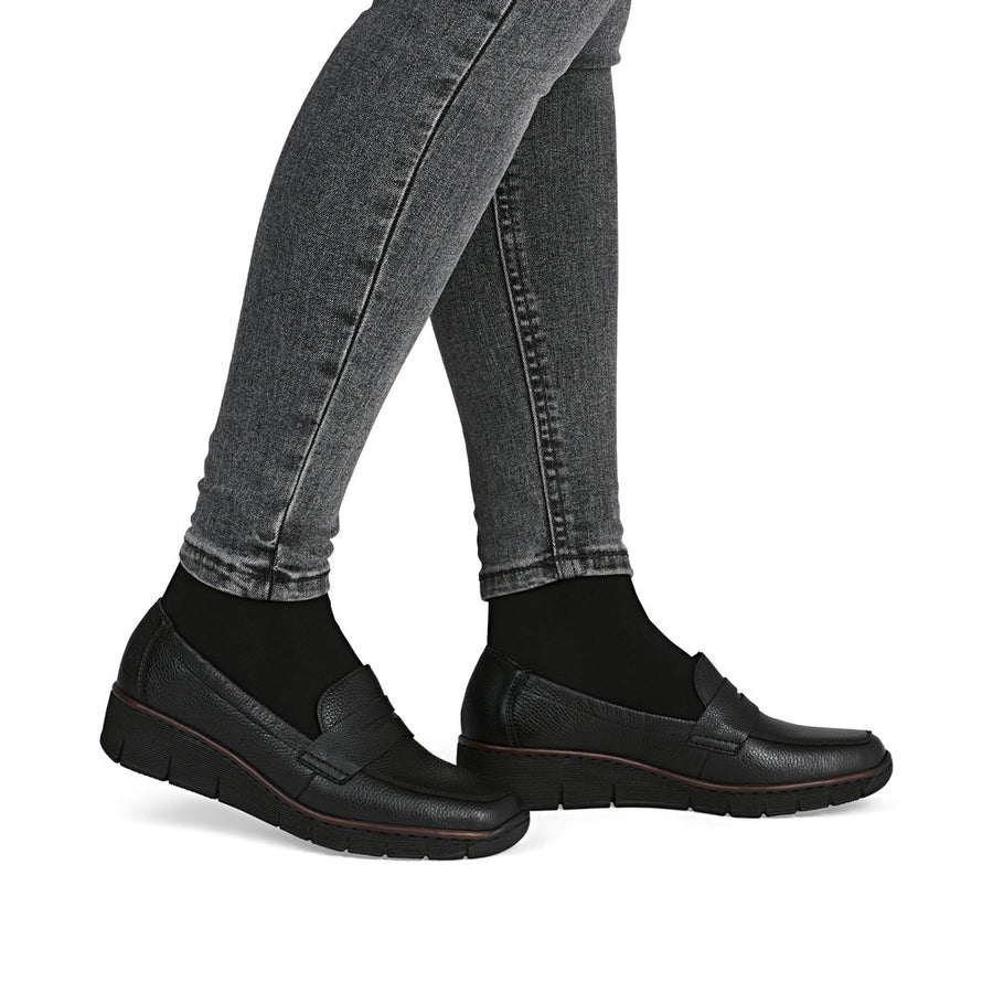 Rieker 53797-00 Shoes-Black