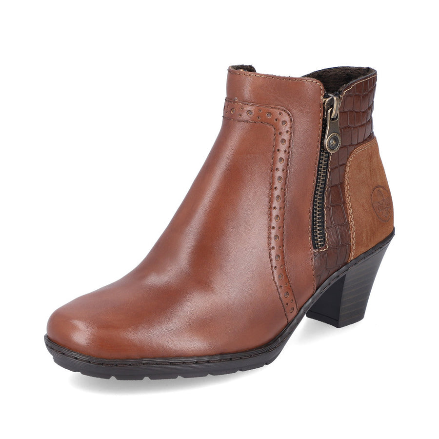 Rieker 57186 Ankle Boots-Tan