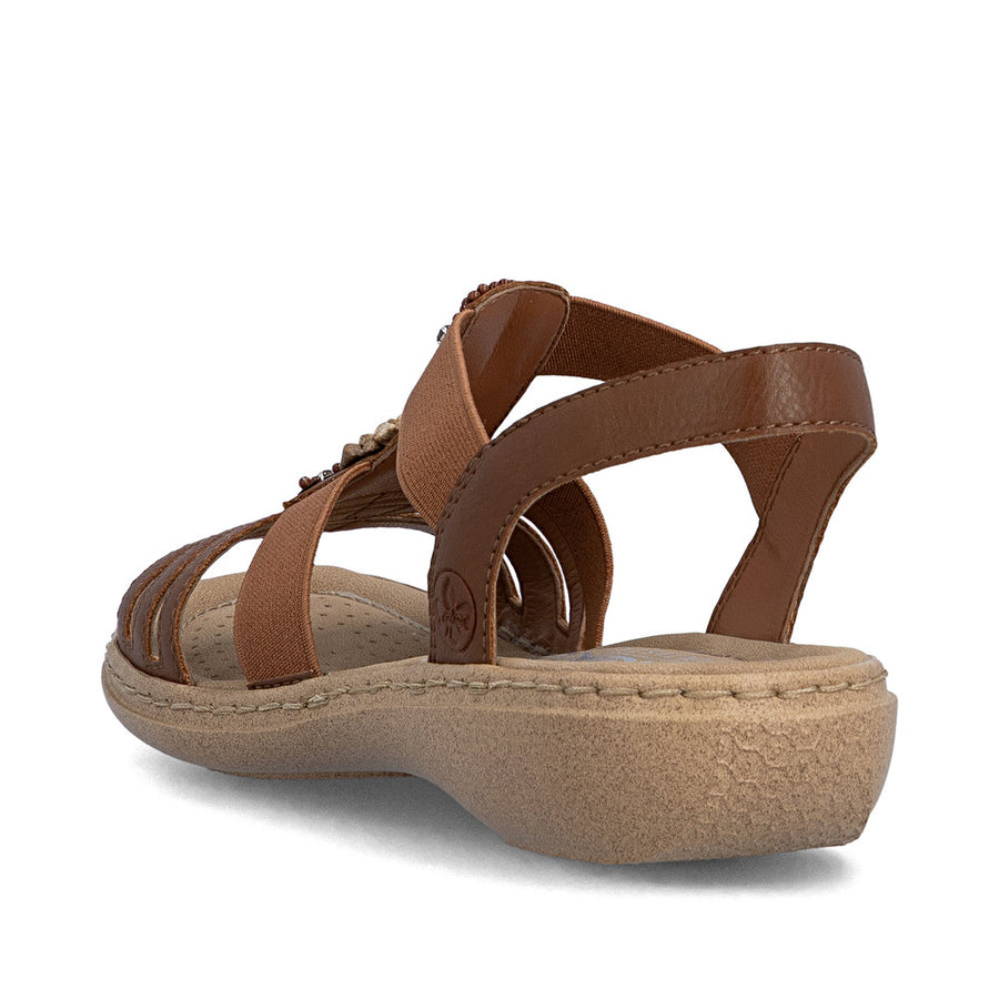 Rieker 61850-24 Ladies' Sandals-Tan