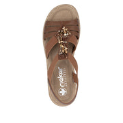 Rieker 61850-24 Ladies' Sandals-Tan