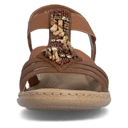 Rieker 61850-24 Ladies' Sandals-Tan