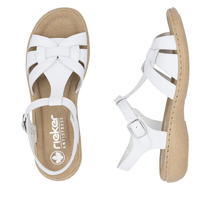 Rieker 61853-80 Ladies Sandals-White