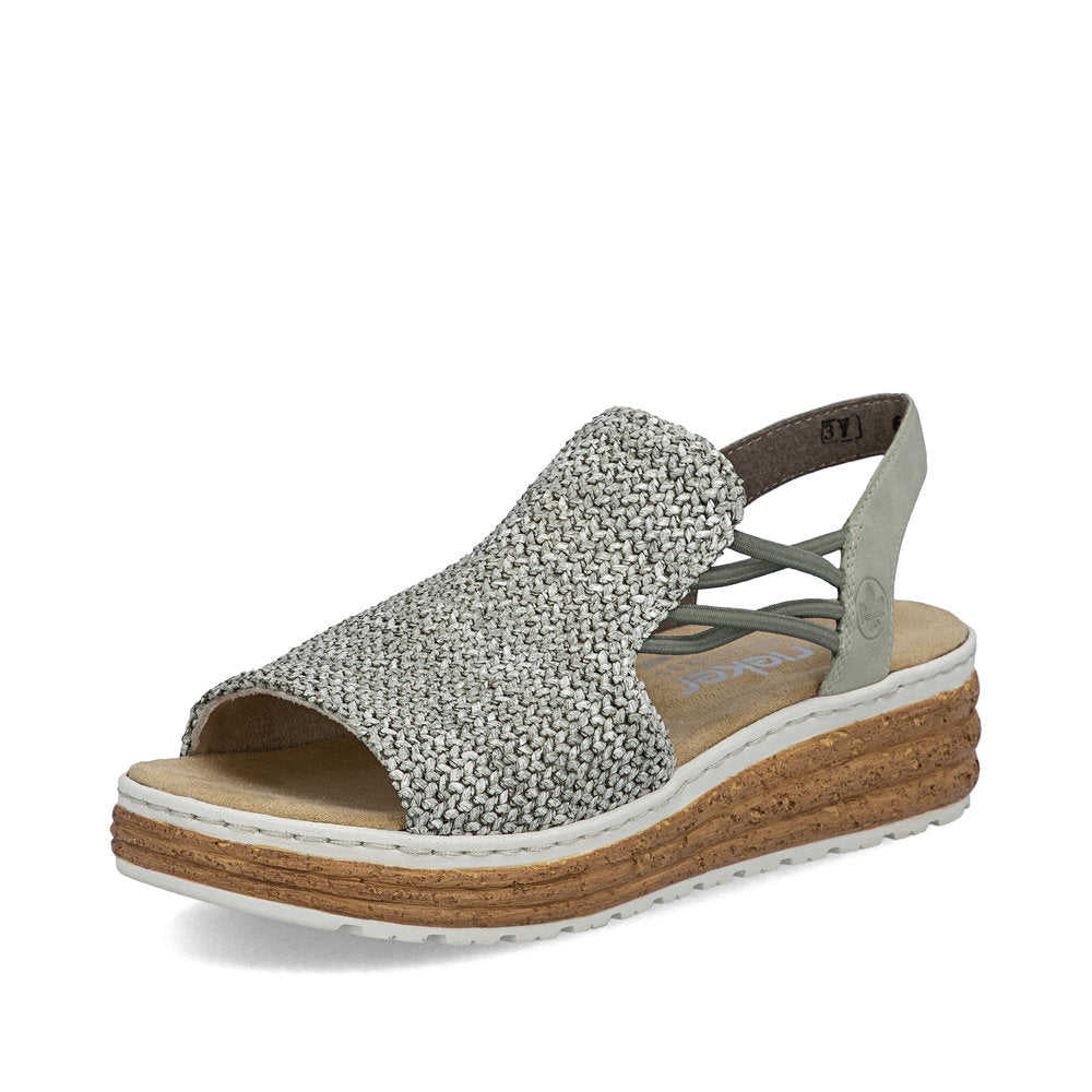 Rieker 62741-52 Ladies Sandals-Sage