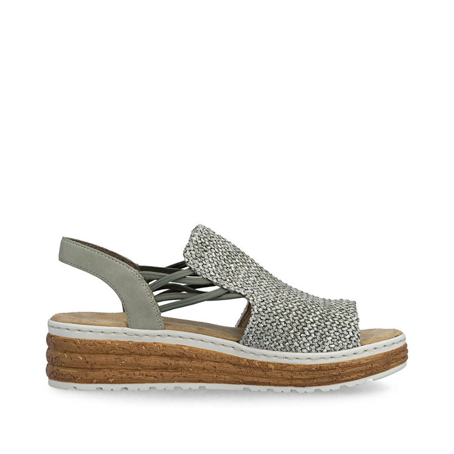 Rieker 62741-52 Ladies Sandals-Sage
