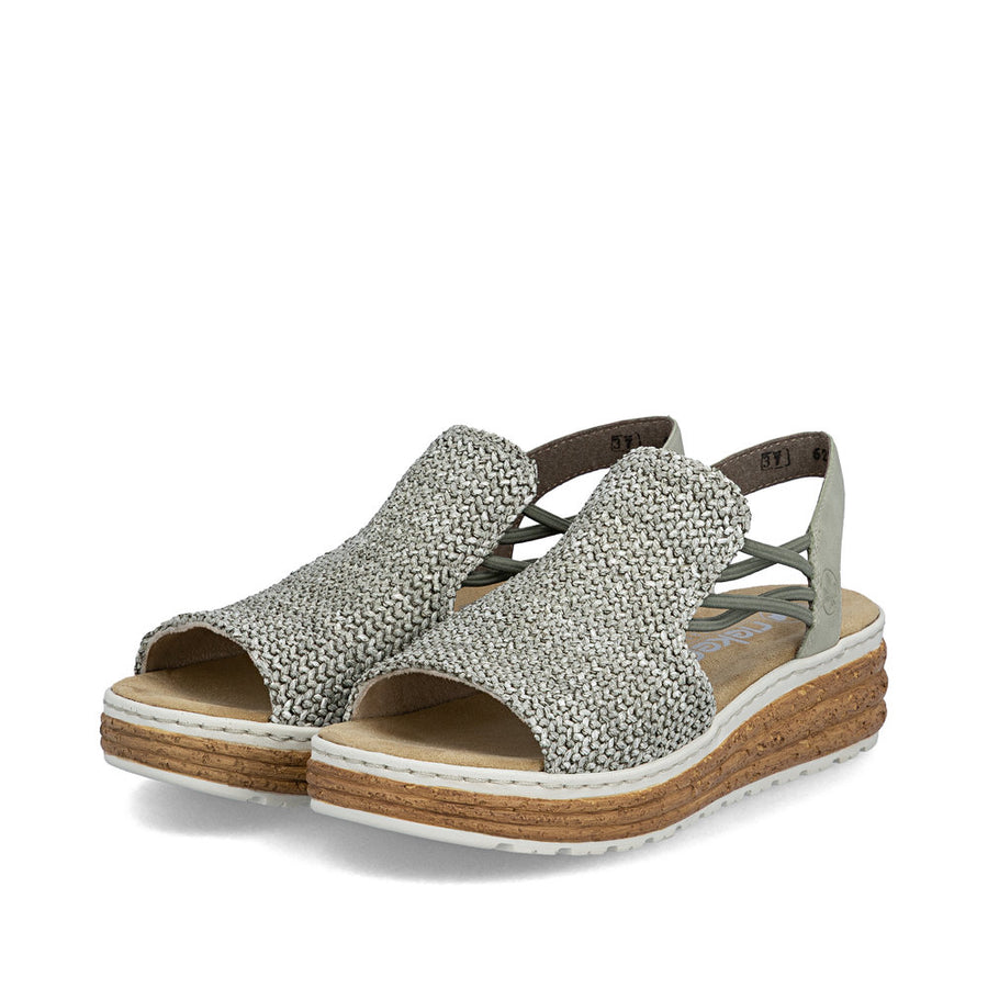 Rieker 62741-52 Ladies Sandals-Sage