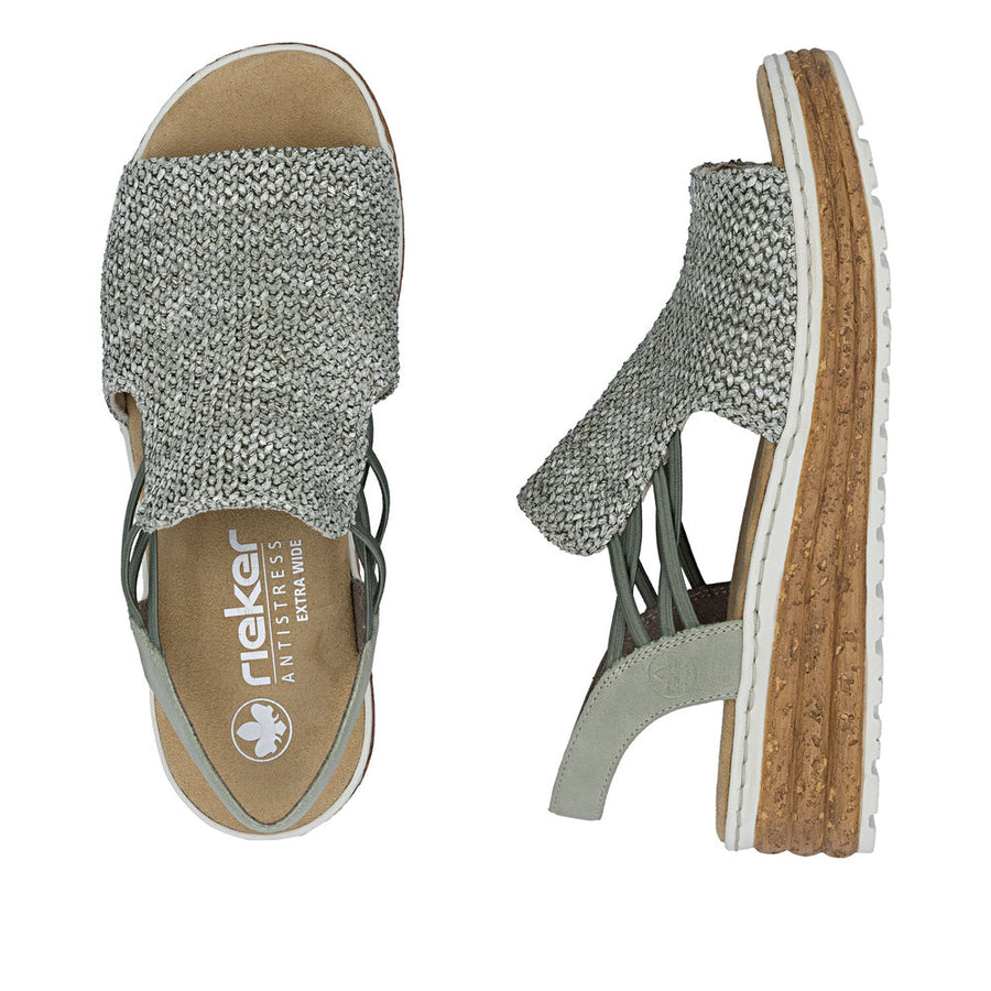 Rieker 62741-52 Ladies Sandals-Sage