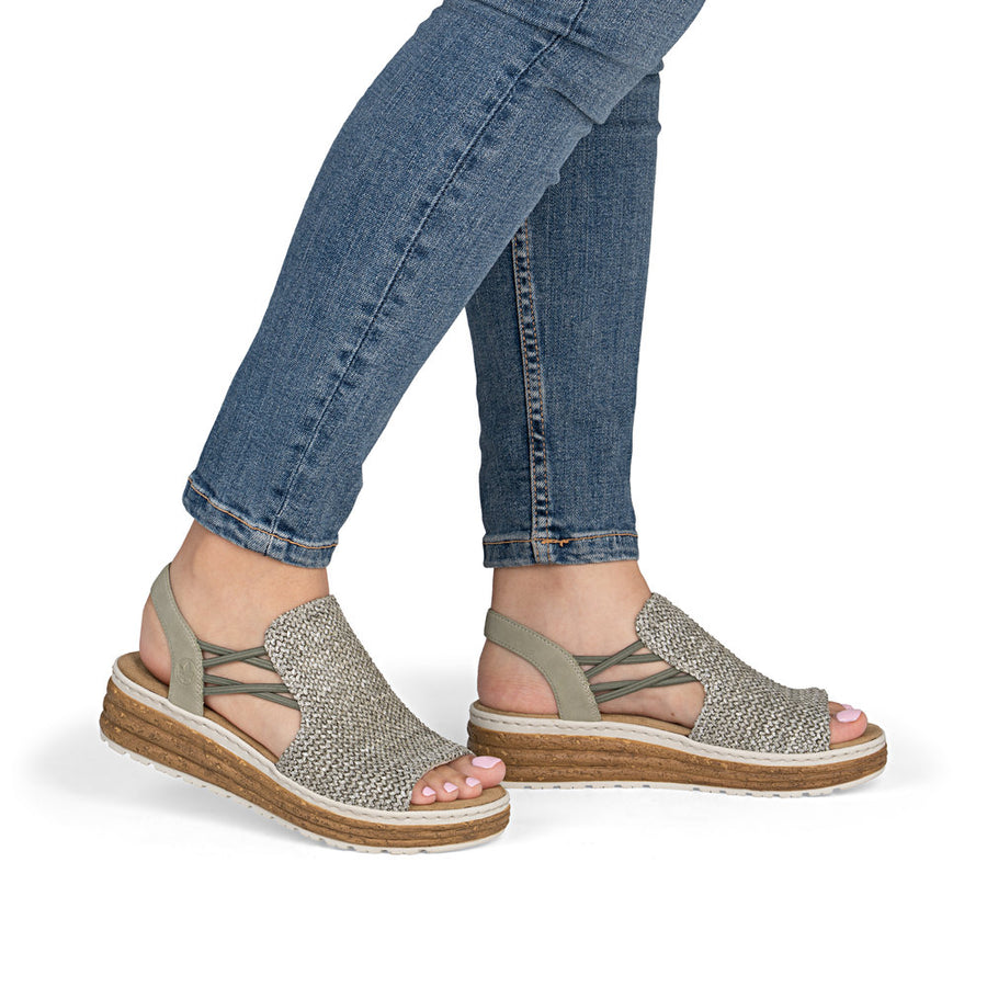 Rieker 62741-52 Ladies Sandals-Sage