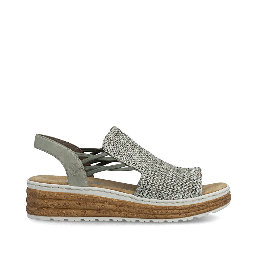Rieker 62741-52 Ladies Sandals-Sage