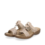 Rieker 62863 Sandals-Rose/Silver