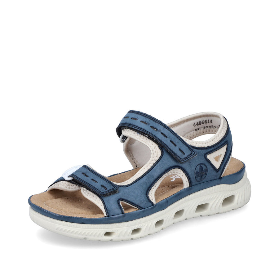 Rieker 64066-14 Ladies Sandals-Navy