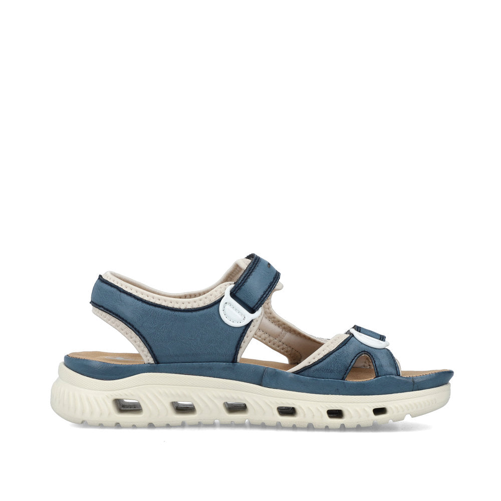 Rieker 64066-14 Ladies Sandals-Navy