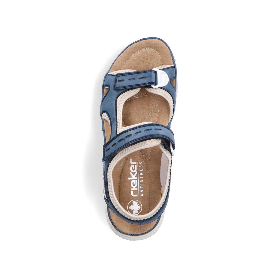 Rieker 64066-14 Ladies Sandals-Navy