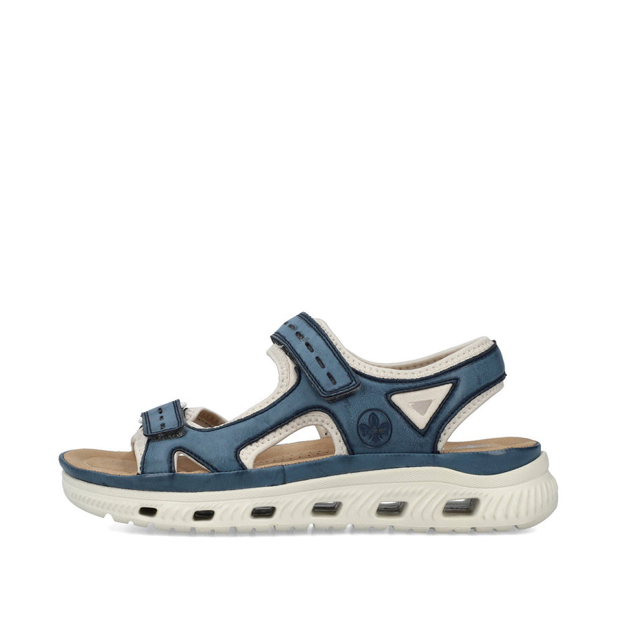 Rieker 64066-14 Ladies Sandals-Navy