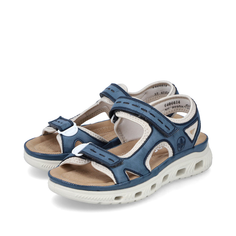 Rieker 64066-14 Ladies Sandals-Navy
