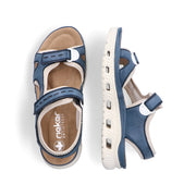 Rieker 64066-14 Ladies Sandals-Navy