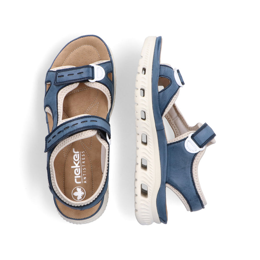 Rieker 64066-14 Ladies Sandals-Navy