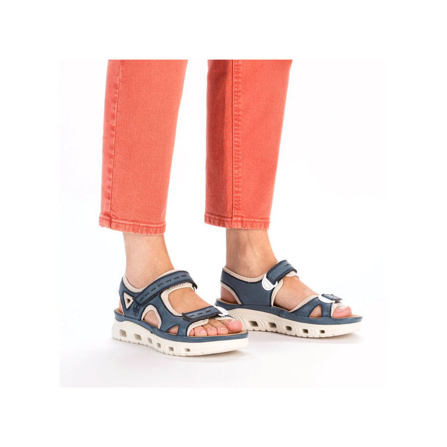 Rieker 64066-14 Ladies Sandals-Navy