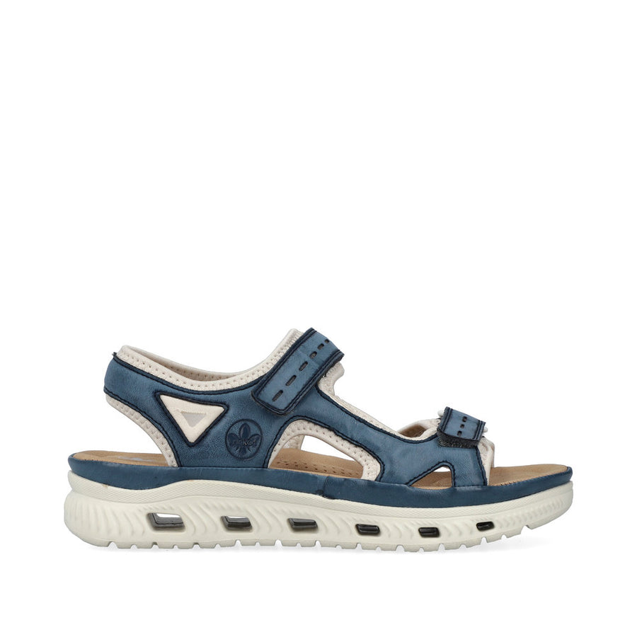 Rieker 64066-14 Ladies Sandals-Navy
