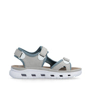 Rieker 64074-40 Ladies' Sandals-Grey Multi