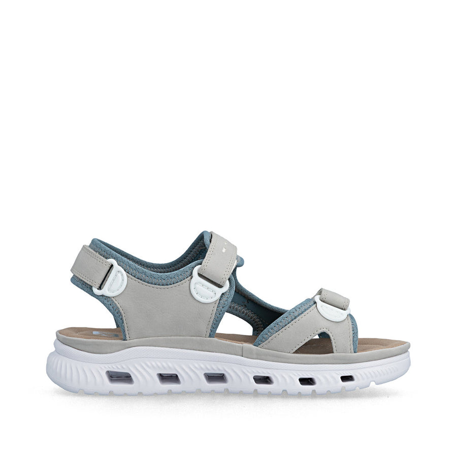 Rieker 64074-40 Ladies' Sandals-Grey Multi