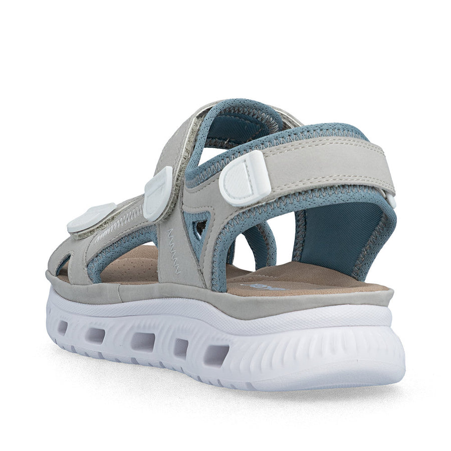 Rieker 64074-40 Ladies' Sandals-Grey Multi