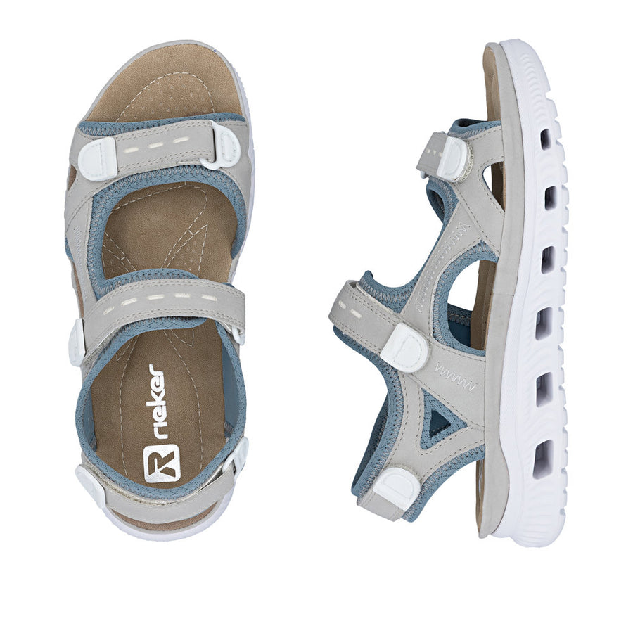 Rieker 64074-40 Ladies' Sandals-Grey Multi