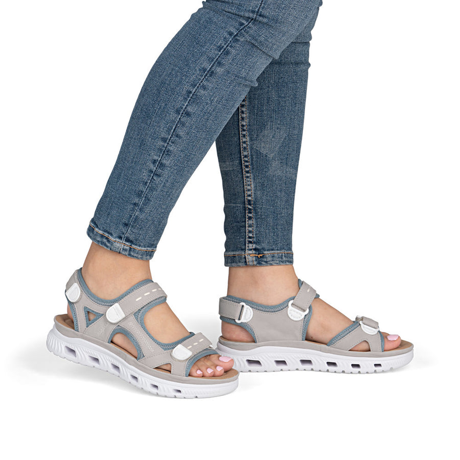 Rieker 64074-40 Ladies' Sandals-Grey Multi