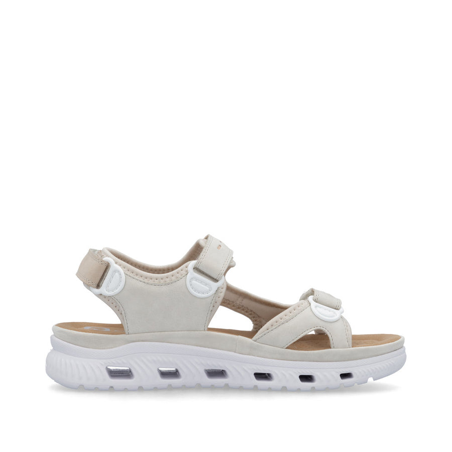 Rieker 64074-60 Ladies' Sandals-Cream