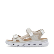 Rieker 64074-60 Ladies' Sandals-Cream