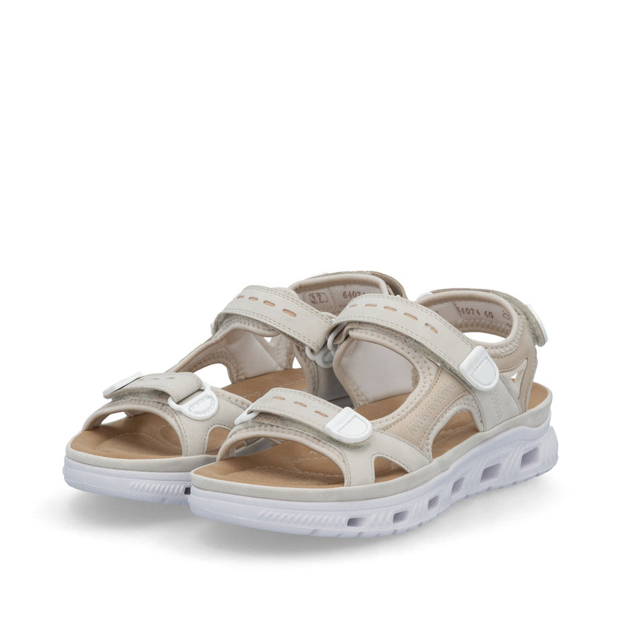 Rieker 64074-60 Ladies' Sandals-Cream
