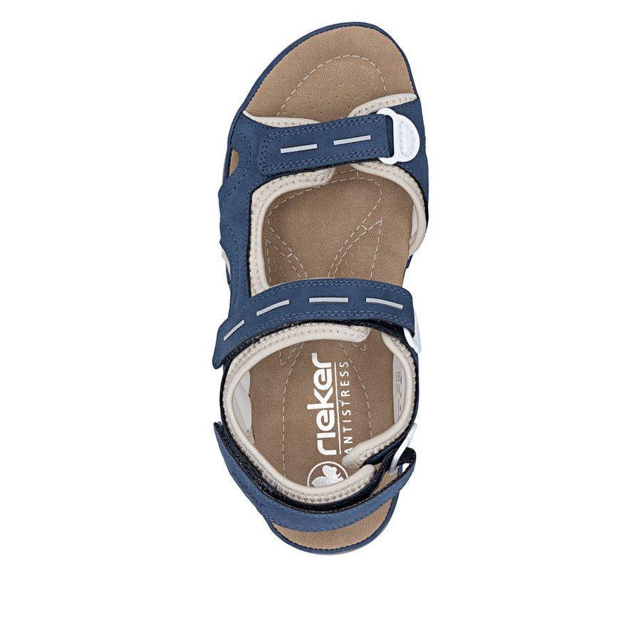 Rieker 64856-14 Ladies' Sandals-Navy