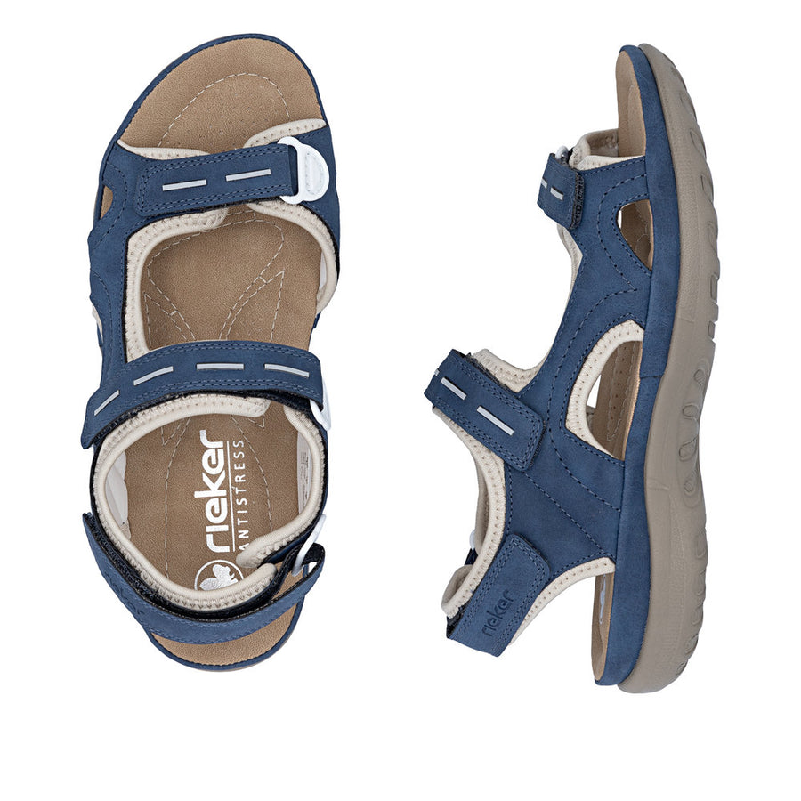 Rieker 64856-14 Ladies' Sandals-Navy