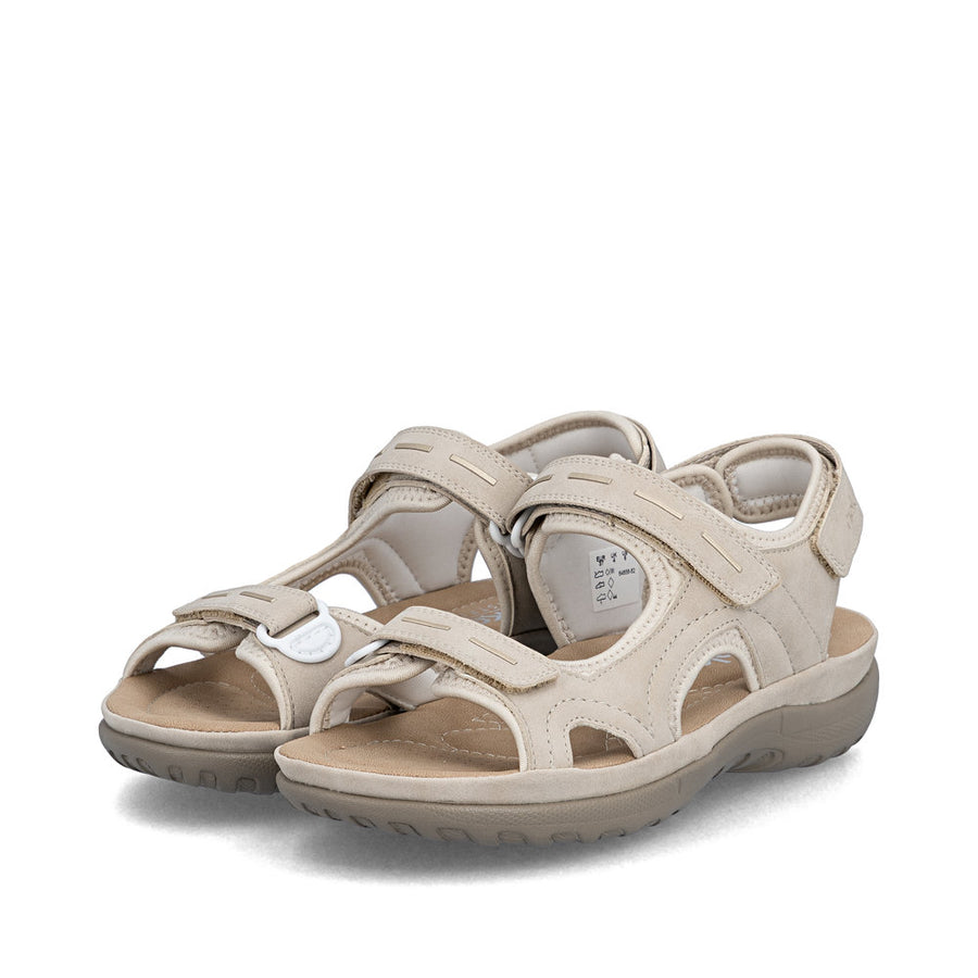 Rieker 64856-62 Ladies' Sandals-Beige