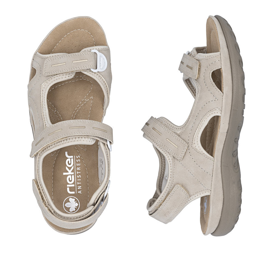 Rieker 64856-62 Ladies' Sandals-Beige