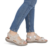 Rieker 64856-62 Ladies' Sandals-Beige