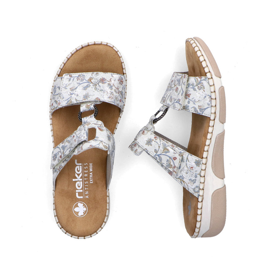 Rieker 66292-90 Ladies' Sandals-Grey Multi