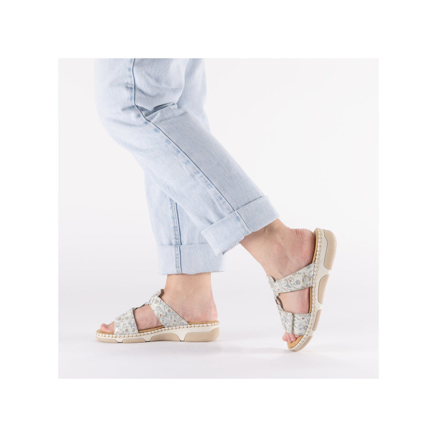 Rieker 66292-90 Ladies' Sandals-Grey Multi